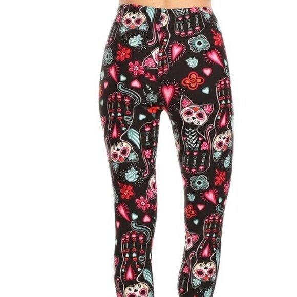 LEGGINGS DEPOT Cat Animal Print Full length Leggings Size 12-20 NWT - Picture 4 of 4